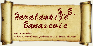 Haralampije Banašević vizit kartica